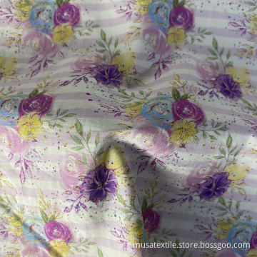 Breathable Custom Digital Print 100% Cotton Poplin Fabric